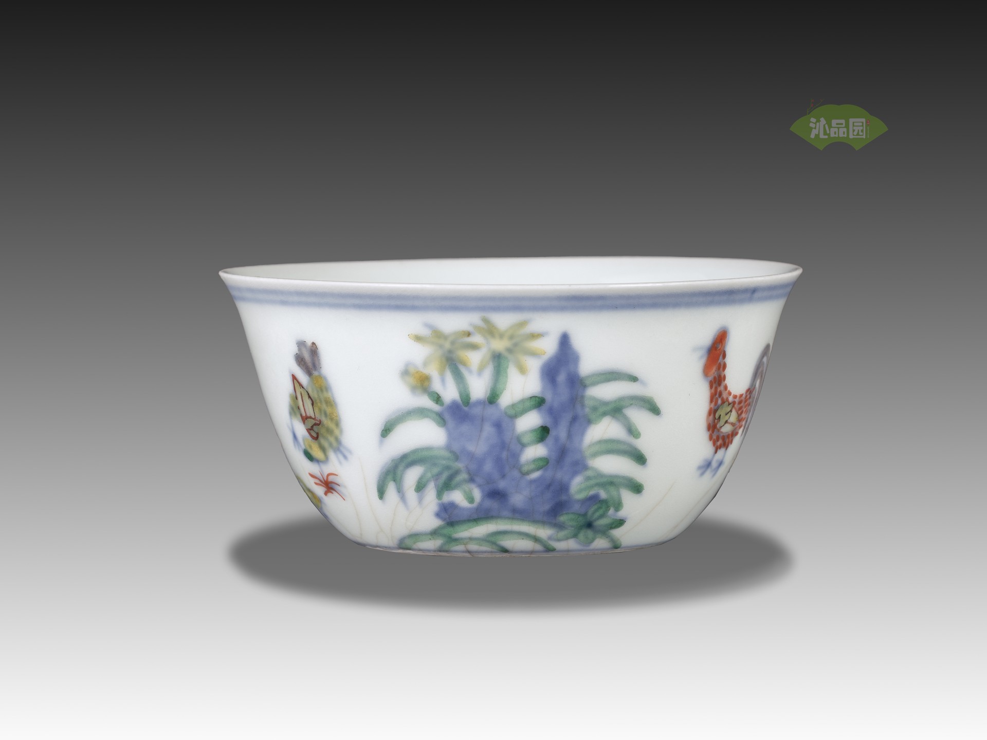 明成化 斗彩鸡缸杯